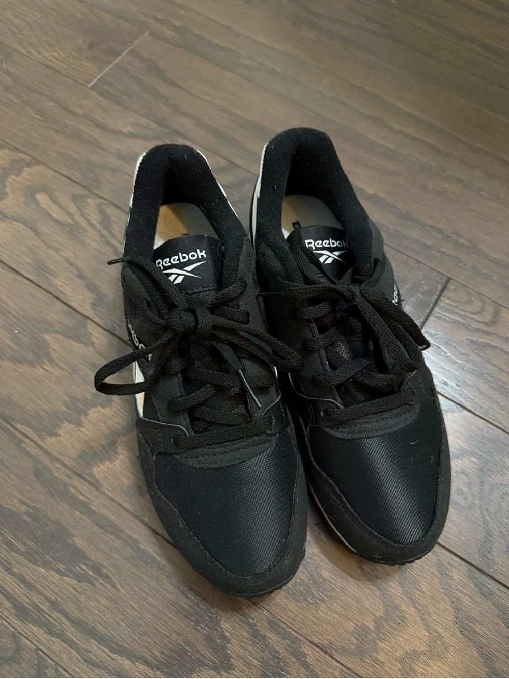 Reebok Black Low-Top Lace-Up Trainers